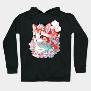 cat flowers Hoodie